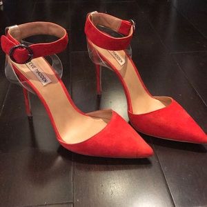 Red Steve Madden heels.